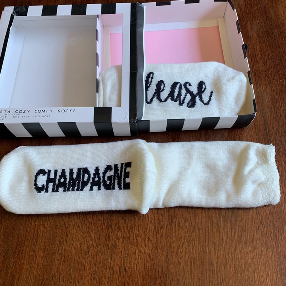 Champagne Please Socks - Insta Cozy NEW in Box - Picture 3 of 3
